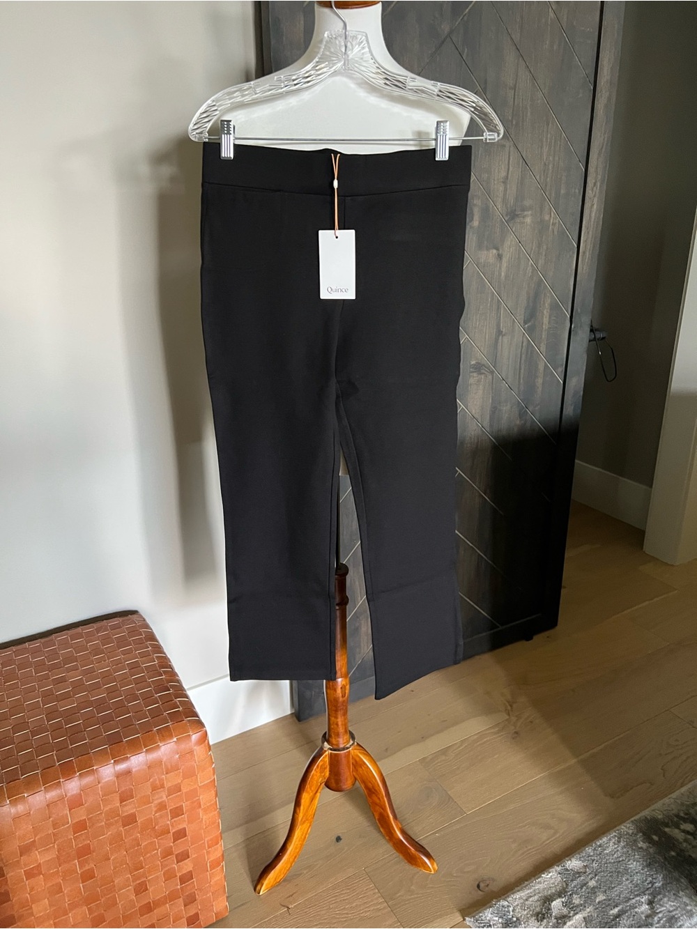 Quince Black Pull On Straight Leg Pants